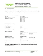 Preview for 4 page of VAT 244 Series Installation, Operating,  & Maintenance Instructions