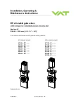 Preview for 1 page of VAT 47132-E Series Installation, Operating,  & Maintenance Instructions