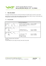 Предварительный просмотр 5 страницы VAT 615 AG Series Installation, Operating,  & Maintenance Instructions