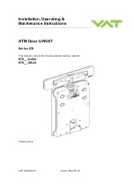 VAT LINVAT 070 Series Installation, Operating,  & Maintenance Instructions предпросмотр