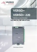 Предварительный просмотр 1 страницы Vauban Systems VERSO+ 1 Technical Information