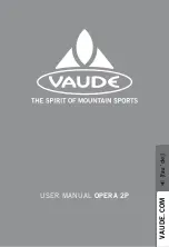 Vaude OPERA 2P User Manual preview