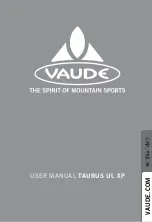 Vaude TAURUS UL XP User Manual preview