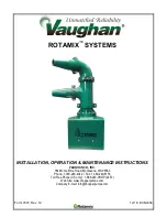 Vaughan ROTAMIX SYSTEM Installation, Operation & Maintenance Instructions Manual preview