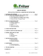 Preview for 3 page of Vaughan Triton Series Installation, Operation & Maintenance Manual