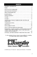 Preview for 3 page of Vaughn Featherweight Series Operation And Installation Manual