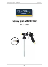 VAUPEL 2000 HKD Operating Manual preview