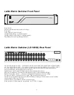 Предварительный просмотр 4 страницы Vaux Electronics Lattis 1600 Series Owner'S Manual