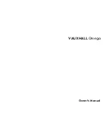 Предварительный просмотр 1 страницы Vauxhall 1994 Omega Owner'S Manual