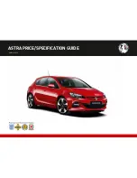 Vauxhall 2010 Astra Specification Sheet preview