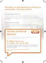 Предварительный просмотр 172 страницы Vax Air Cordless Switch User Manual