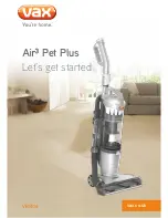 Vax Air3 Pet Plus VRS114 Let'S Get Started предпросмотр