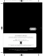 Предварительный просмотр 12 страницы Vax Astrata Power VZL-401 Instruction Manual