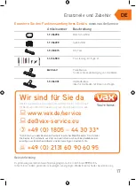 Предварительный просмотр 17 страницы Vax C85-AS-PH-E User Manual