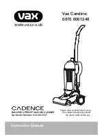 Preview for 1 page of Vax CADENCE V-044 Instruction Manual