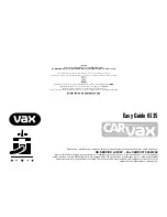 Vax CARVAX 6135 Easy Manual preview