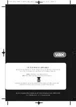 Предварительный просмотр 12 страницы Vax Classic V-024U Instruction Manual