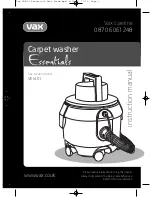 Предварительный просмотр 1 страницы Vax Essentials VEW-01 Instruction Manual