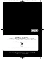 Предварительный просмотр 12 страницы Vax G:3 V-112 Instruction Manual