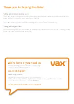 Preview for 4 page of Vax Gator HCGRV1B1 Let'S Get Started