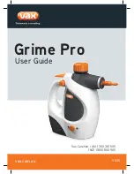 Vax Grime Pro User Manual preview