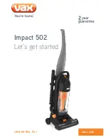 Предварительный просмотр 1 страницы Vax Impact 502 Let'S Get Started