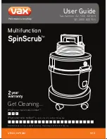 Vax Multifunction SpinScrub Pet VX5 User Manual предпросмотр