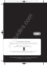 Vax Oasis Instruction Manual предпросмотр