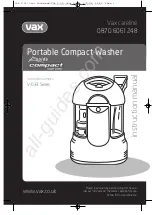Vax Rapide Compact V-033 Series Instruction Manual предпросмотр