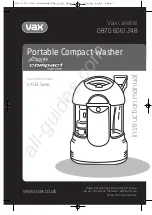 Preview for 1 page of Vax Rapide Compact V-033 Series Instruction Manual