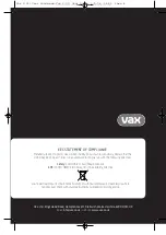 Предварительный просмотр 8 страницы Vax Rapide Compact V-033 Series Instruction Manual
