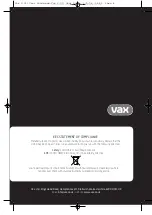 Preview for 8 page of Vax Rapide Compact V-033 Series Instruction Manual