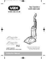 Предварительный просмотр 1 страницы Vax Rapide Spruce V-022 Instruction Manual