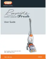 Vax Rapide VX30 carpet washer Fresh User Manual предпросмотр