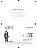 Предварительный просмотр 1 страницы Vax Rapide XL Ultra V-027X Instruction Manual