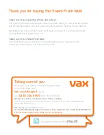 Preview for 4 page of Vax SteamFresh Multi S85-SF-M Let'S Get Started