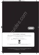 Предварительный просмотр 1 страницы Vax U88-VU-R-A Instruction Manual