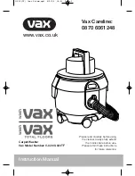 Предварительный просмотр 1 страницы Vax V-020/V-020TF Instruction Manual