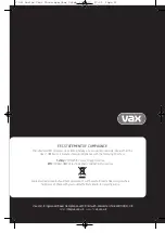 Предварительный просмотр 12 страницы Vax V-081 SERIES Instruction Manual