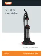 Предварительный просмотр 1 страницы Vax V-1800U User Manual