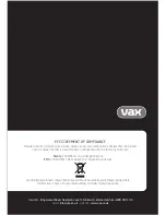 Предварительный просмотр 12 страницы Vax VCW-02 Instruction Manual