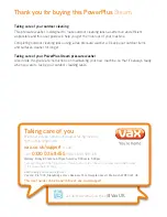 Предварительный просмотр 6 страницы Vax VPW2S PowerPlus STEAM User Manual