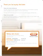 Предварительный просмотр 3 страницы Vax VX35 User Manual