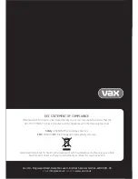 Предварительный просмотр 8 страницы Vax VZL-7017 SERIES Instruction Manual