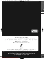 Предварительный просмотр 8 страницы Vax :VZL-7071SERIES Instruction Manual