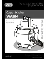 Vax WASH Vax V-020 Series Instruction Manual предпросмотр