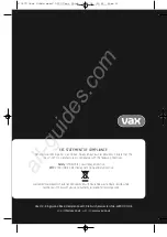 Предварительный просмотр 16 страницы Vax XL Pro V-027U Instruction Manual