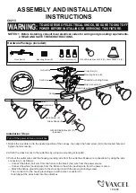 Preview for 1 page of Vaxcel C0213 Assembly And Installation Instructions