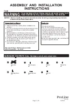 Предварительный просмотр 1 страницы Vaxcel ProLine T0435 Assembly And Installation Instructions Manual