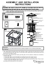 Vaxcel T0076 Assembly And Installation Instructions предпросмотр